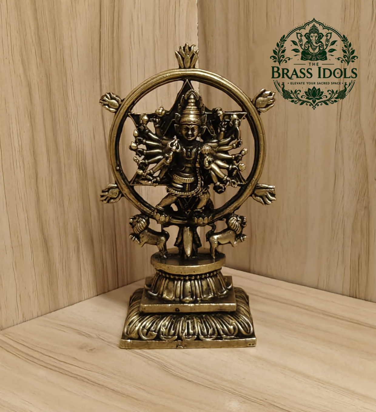 Premium Brass Chakrathalwar Statue 5 Inch Premium Brass Chakrathalwar Statue 5 Inch
