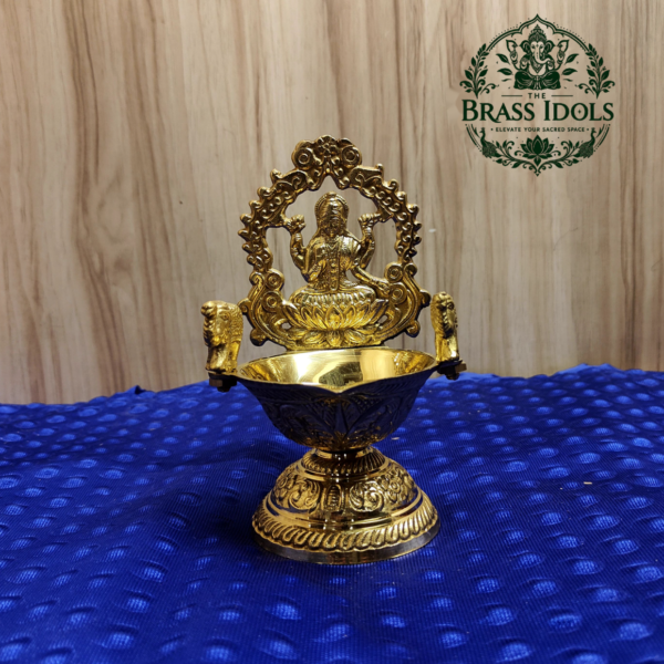 Brass Gajalakshmi Diya 6 Inch