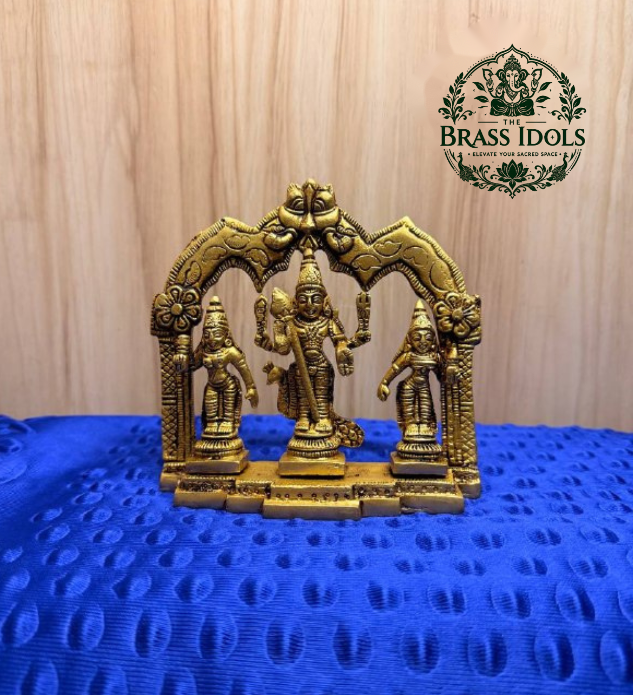 Brass Murugan Valli Deivanai Statue 5 Inch Brass Murugan Valli Deivanai Statue 5 Inch