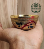 Brass Meenakari Diya Bowl 2.6 Inch