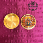 Brass Kumkum Pot Madurai Meenakshi Amman 2 Inch