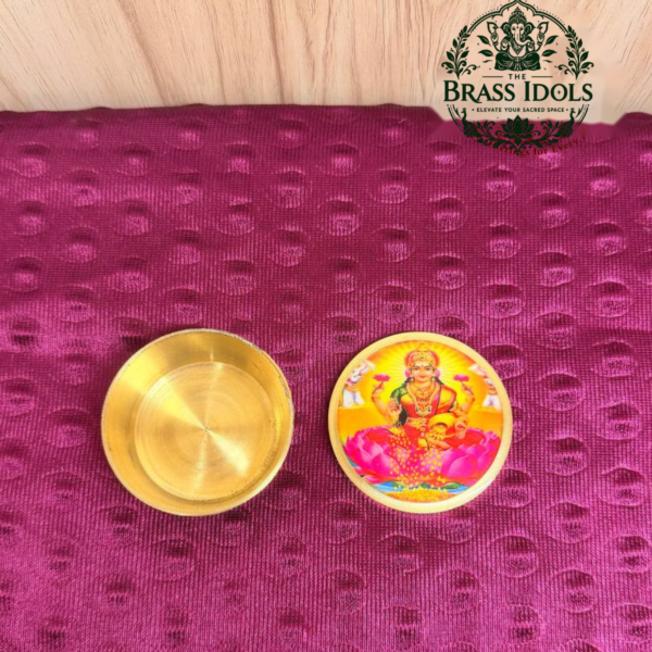 Brass Kumkum Pot Lakshmi 2 Inch