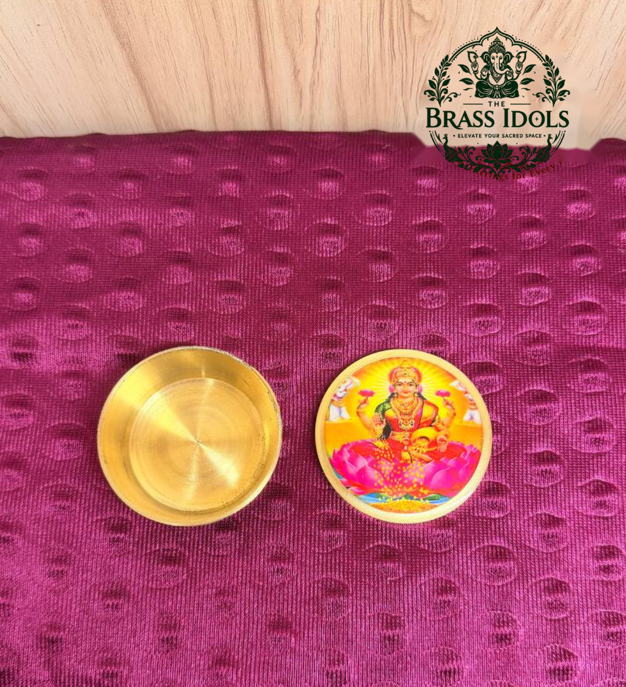 Brass Kumkum Pot Lakshmi 2 Inch Brass Kumkum Pot Lakshmi 2 Inch