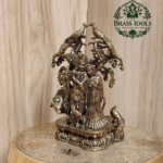 Premium Brass Radha Krishna Statue 4.2 Inch