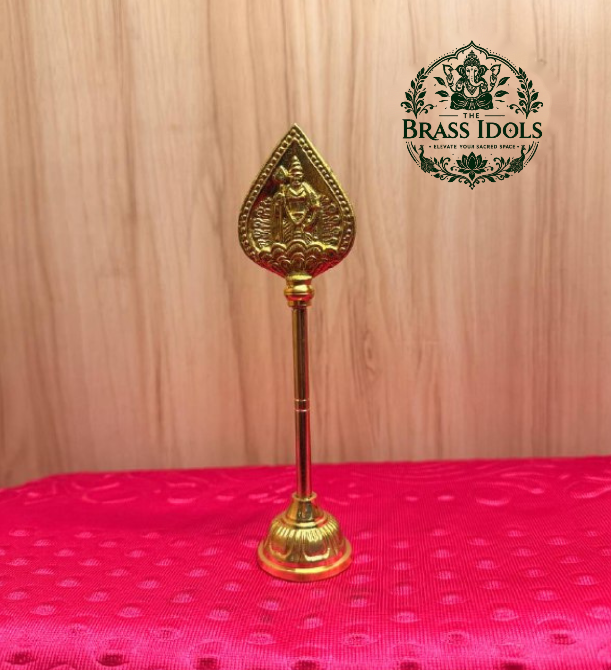 Brass Murugan Vel Stand 6.5 Inch Brass Murugan Vel Stand 6.5 Inch