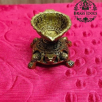 Premium Brass Tortoise Diya 1.8 Inch