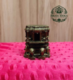 Premium Brass Hampi Stone Chariot Miniature 2.2 Inch