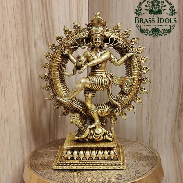 Premium Brass Nataraja Lord Shiva Statue 5.8 Inch