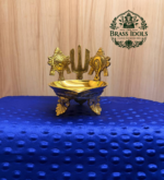 Brass Shanku Chakra Namah Diya 5 Inch