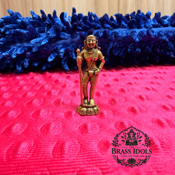 Premium Brass Palani Andi Murugan Statue 1.8 Inch