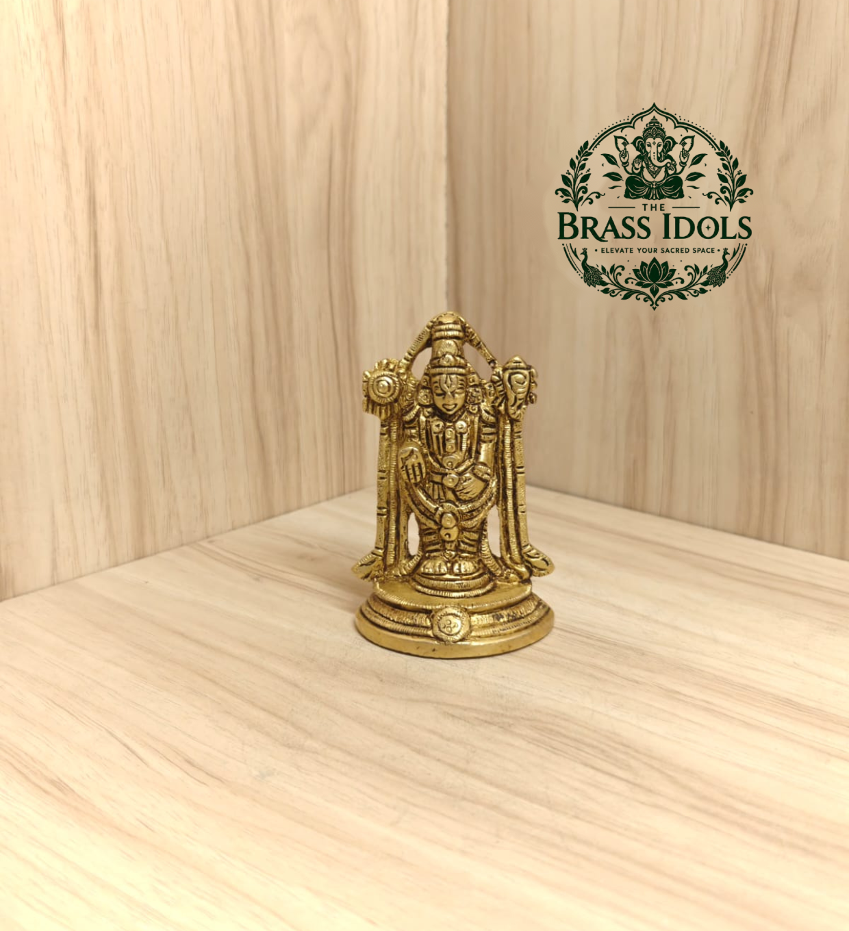 Brass Tirupati Balaji Venkateswara Statue 3.7 Inch Brass Tirupati Balaji Venkateswara Statue 3.7 Inch