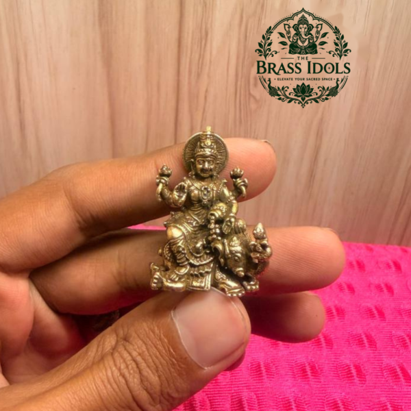 Miniature Brass Gajalakshmi Idol 1.3 Inch