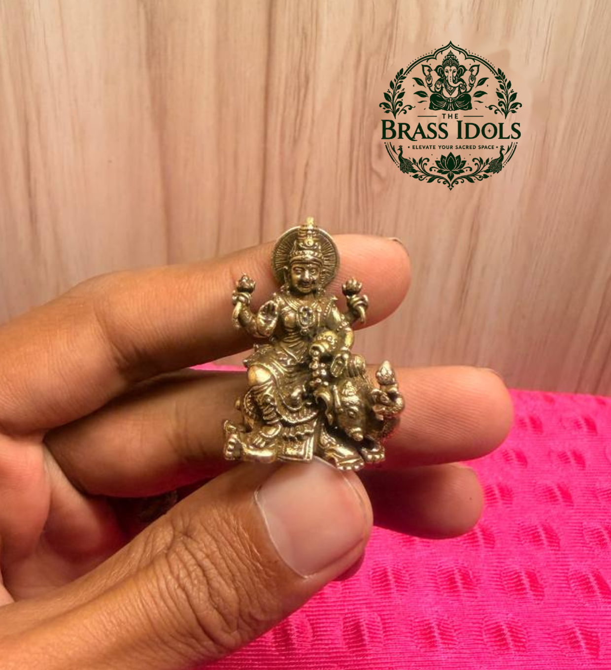 Miniature Brass Gajalakshmi Idol 1.3 Inch Miniature Brass Gajalakshmi Idol 1.3 Inch