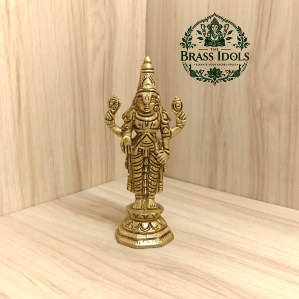 Brass Tirupati Balaji Idol 5.6 Inch