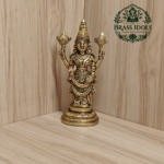 Brass Tirupati Balaji Perumal Idol 7 Inch