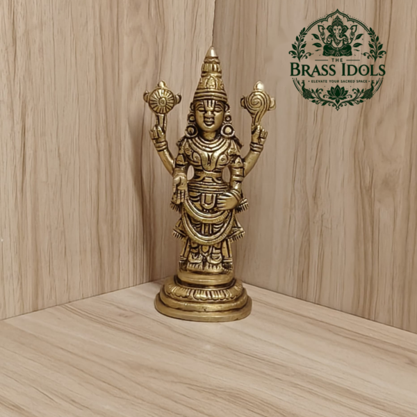 Brass Tirupati Balaji Perumal Idol 7 Inch