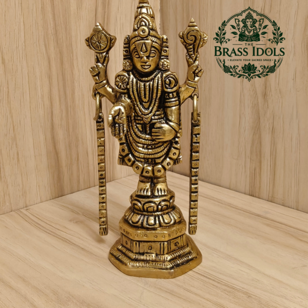 Brass Tirupati Balaji Idol 5.8 Inch