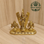 Brass Shankh Chakranamah Balaji Statue 3.5 Inch