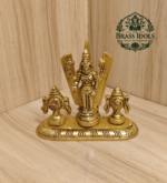 Brass Shankh Chakranamah Balaji Statue 3.5 Inch