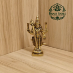 Brass Murugan Mini Idol 3.3 Inch
