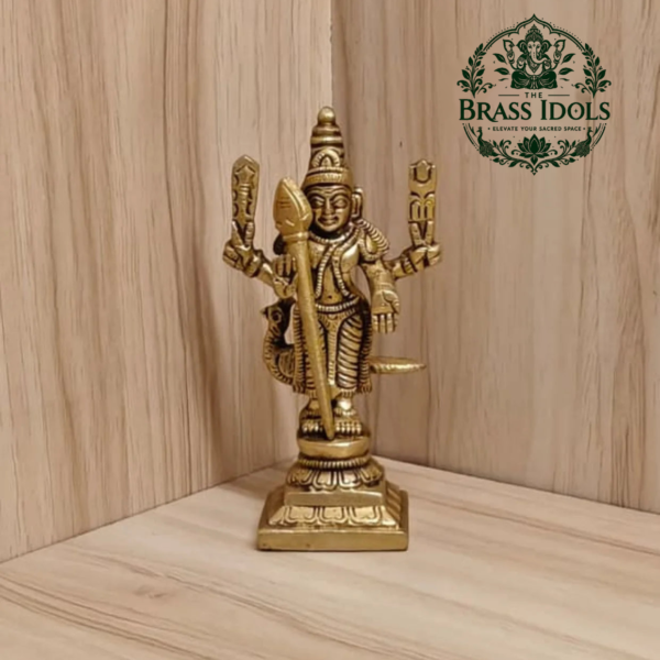 Brass Murugan Statue 4 Inch