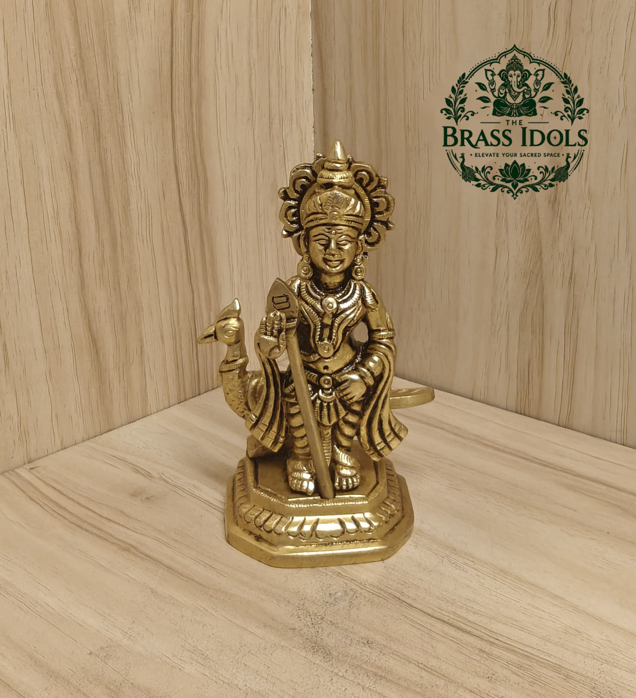 Brass Murugan Statue 4.2 Inch Brass Murugan Statue 4.2 Inch