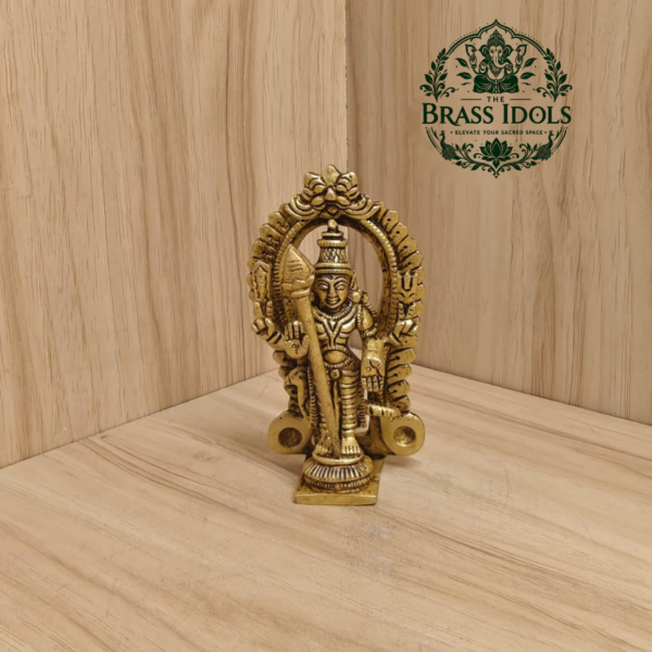 Brass Thiruvachi Murugan Statue 4 Inch