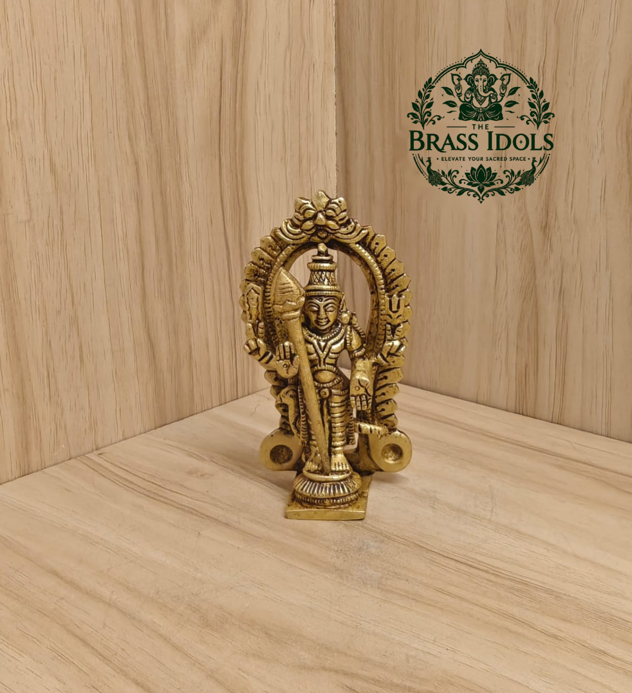 Brass Thiruvachi Murugan Statue 4 Inch Brass Thiruvachi Murugan Statue 4 Inch