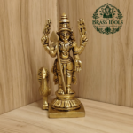 Brass Lord Murugan Peacock Idol 4.5 Inch
