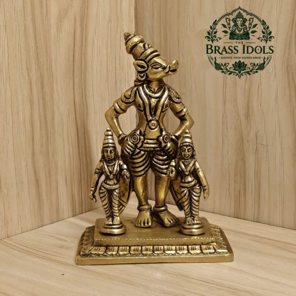 Brass Varaha Lakshmi Idol 5.4 Inch