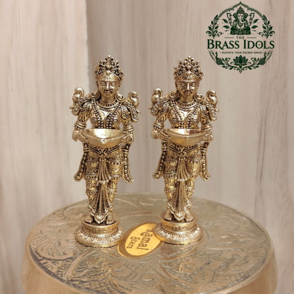 Panchaloha Paavai Vilakku (2 pcs) 2.2 Inch