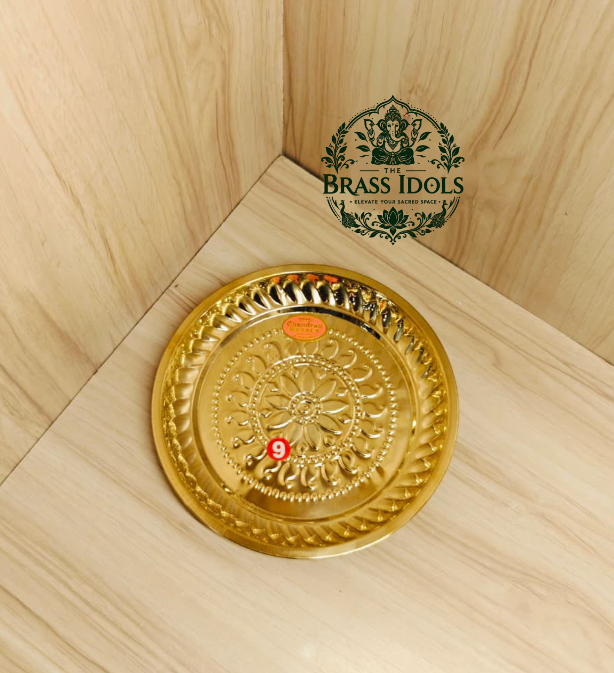 Brass Pooja Plate 8 Inch Brass Pooja Plate 8 Inch