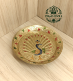 Brass Peacock Pin Tray 6.2 Inch