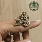 Miniature Brass Durga Devi Statue 1 Inch