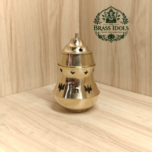 Brass Aroma Incense Camphor Lamp 5 Inch