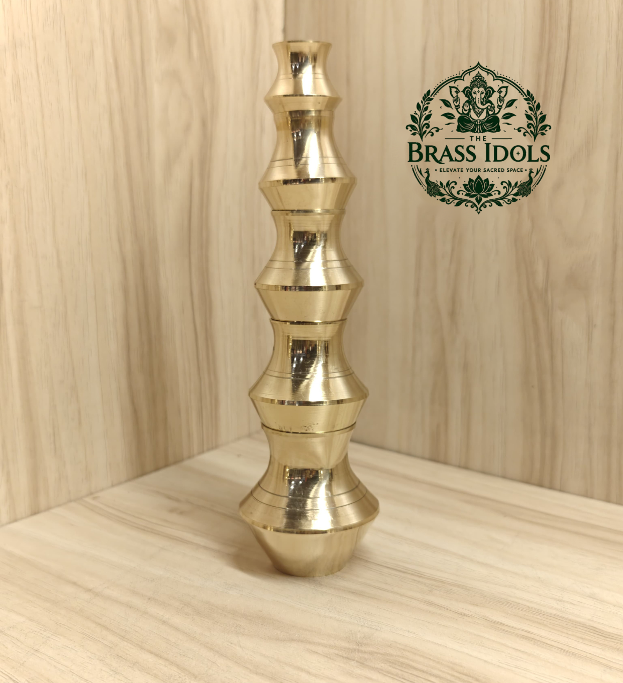 Brass Kubera Kudam Set of 5 Size 3 Brass Kubera Kudam Set of 5 Size 3