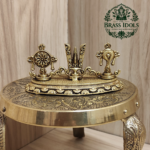 Premium Brass Shankh Chakra Namah Idol 1.5 Inch