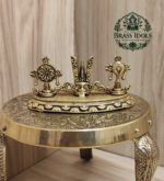 Premium Brass Shankh Chakra Namah Idol 1.5 Inch