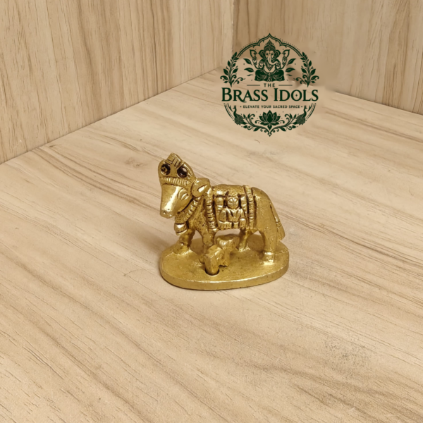 Brass Cow and Calf Idol 1.6 Inch