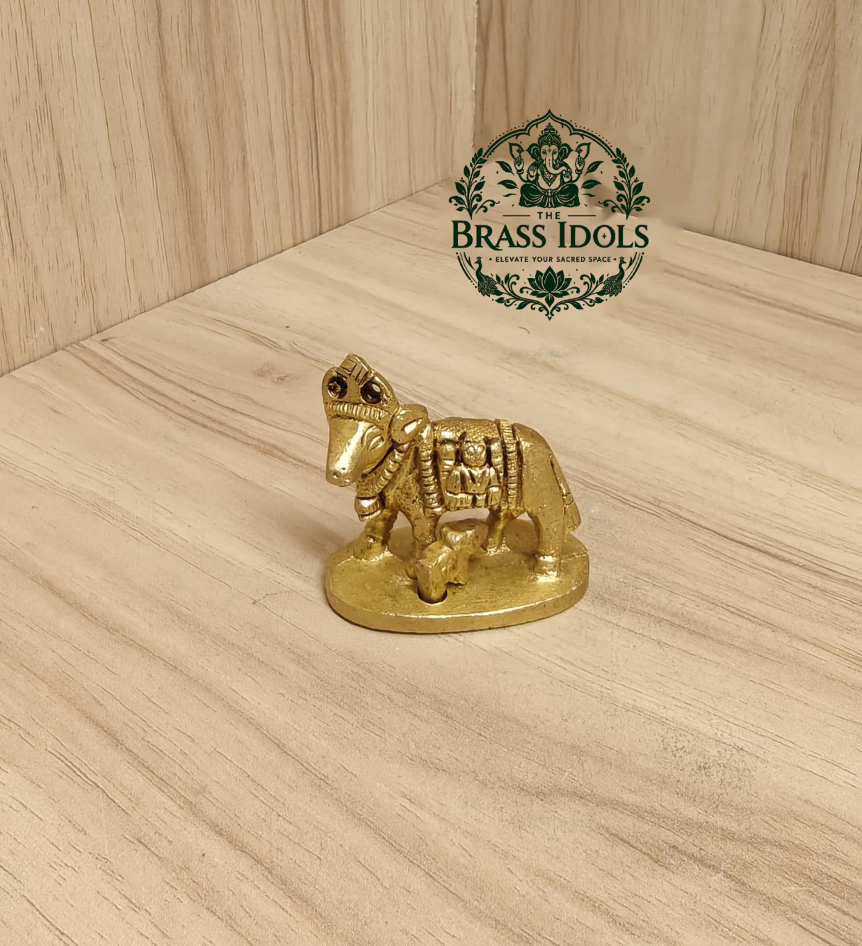 Brass Cow and Calf Idol 1.6 Inch Brass Cow and Calf Idol 1.6 Inch