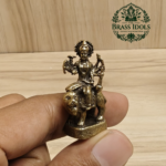 Miniature Brass Durga Devi Statue 1.5 Inch