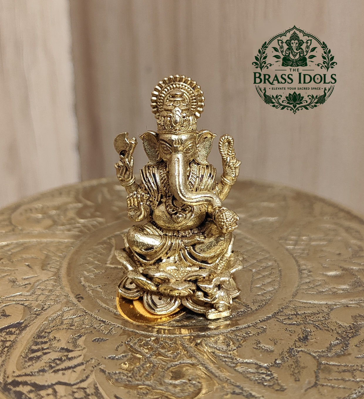 Panchaloha Ganesha Idol 1.2 Inch Panchaloha Ganesha Idol 1.2 Inch