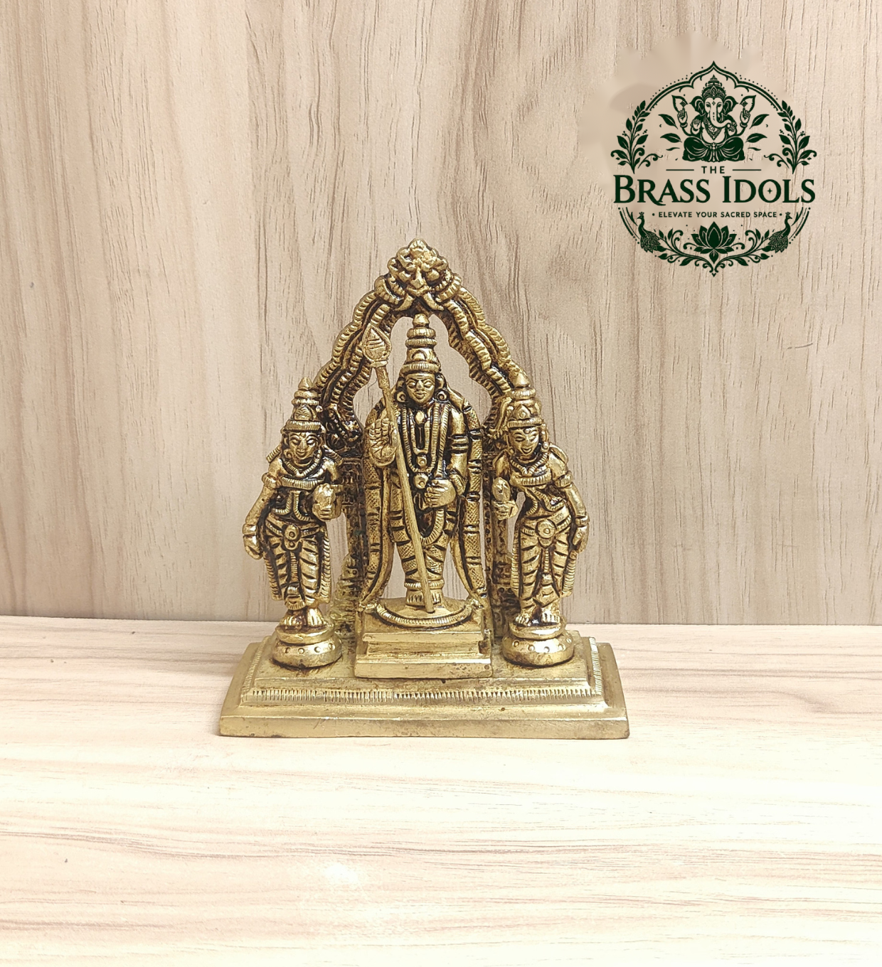 Brass Murugan Valli Deivanai Idol 4.2 Inch Brass Murugan Valli Deivanai Idol 4.2 Inch