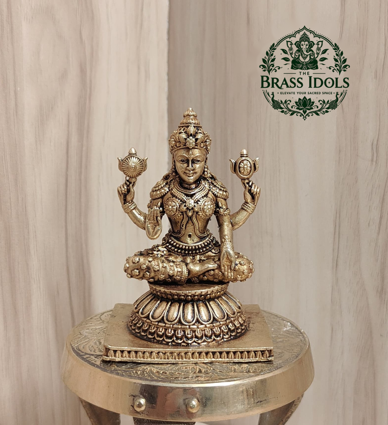 Premium Brass Lakshmi Statue 3 Inch Premium Brass Lakshmi Statue 3 Inch