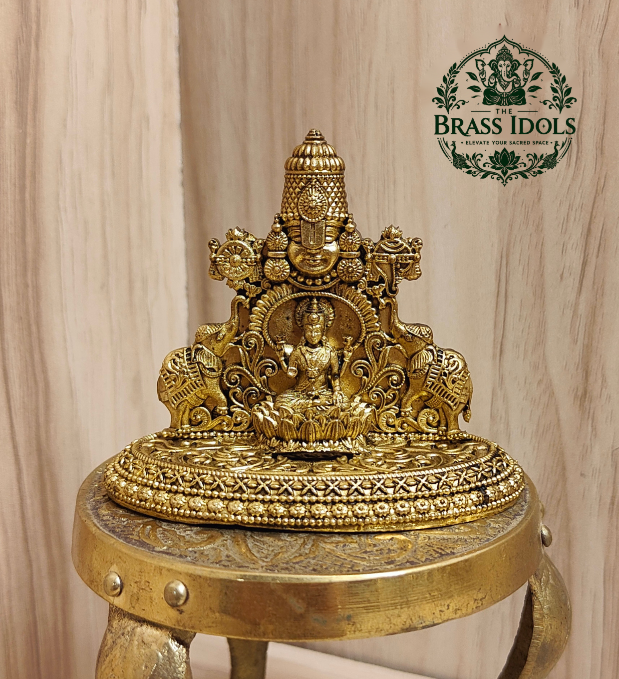 Premium Brass Tirupati Balaji with Gajalakshmi Statue 2.5 Inch Premium Brass Tirupati Balaji with Gajalakshmi Statue 2.5 Inch