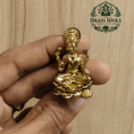 Miniature Brass Lakshmi Idol 1.5 Inch
