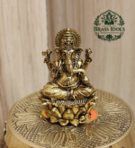 Premium Brass Ganesha Statue 2 inch