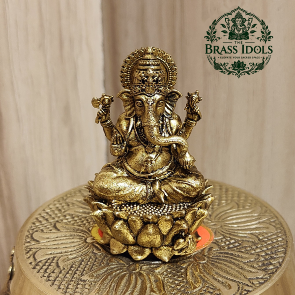 Premium Brass Ganesha Statue 2 inch
