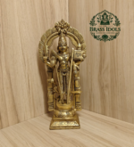 Brass Thiruvachi Murugan Statue 11.5 Inch