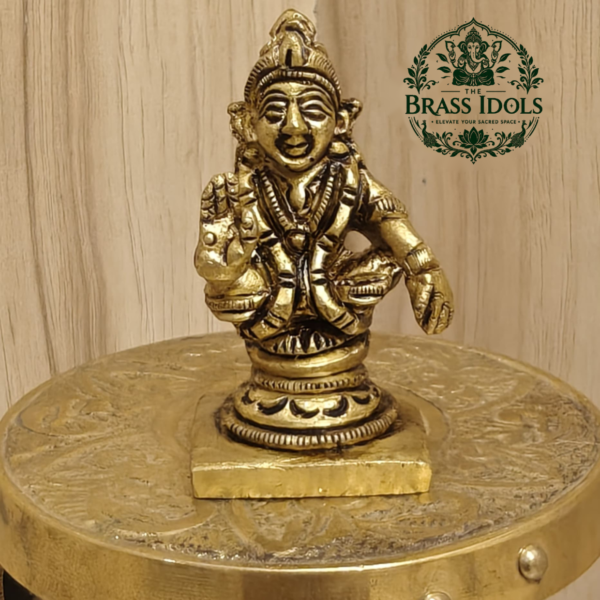 Brass Ayyappa Swami Statue 2 Inch